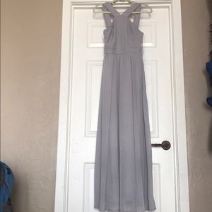 Lulu’s Air of Romance Grey Maxi Dress